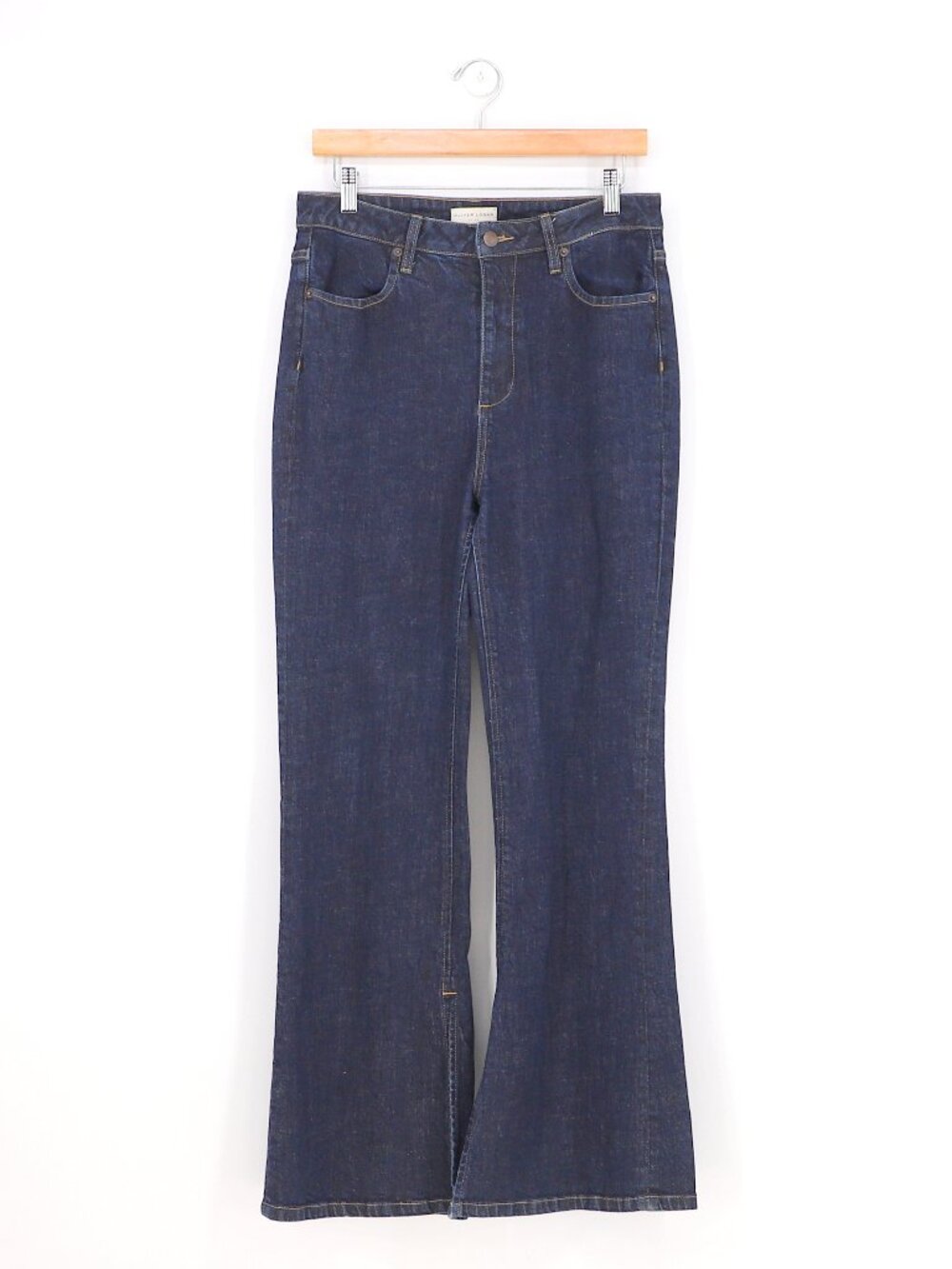 OLIVER LOGAN High Rise Russel Split Flare Jeans in Dark Wash Size 29